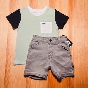 Volcom Toddler Boys T-Shirt & Denim Shorts Set